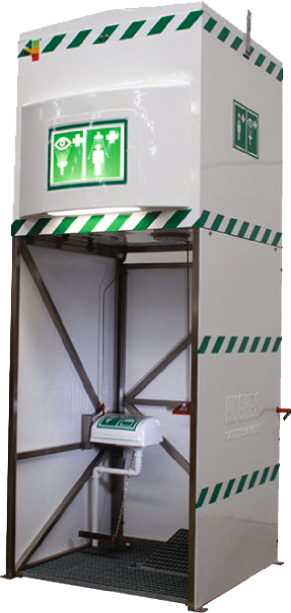 Tank fed safety shower or eyewash